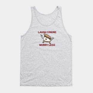 Laugh s’more worry less | Cute Smore Pun Tank Top